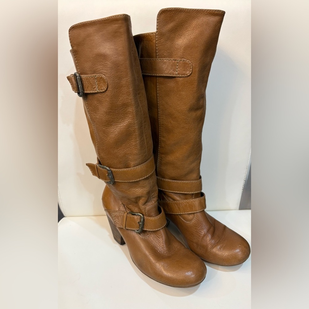 Brown Leather Knee-High Boots. Barely worn!